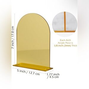💛NWT 30 Pieces Gold Acrylic Arch Displays With Stands💛